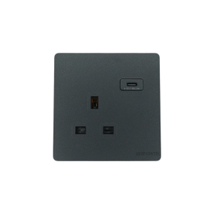 BLKS2301-01  grey  13A 3pin socket with type C NEWPOWER Flex