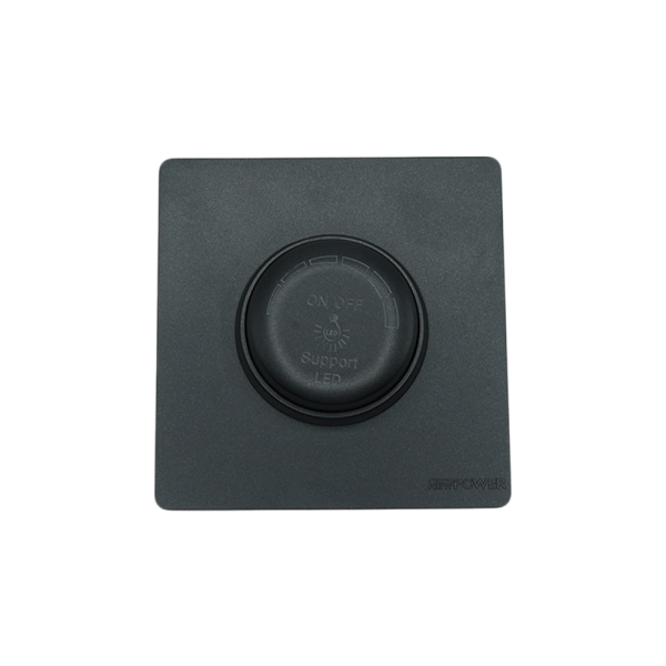 BLKS3004 -01  grey dimmer switch 3 (Push on/off ) 7*7 NEWPOWER Flex
