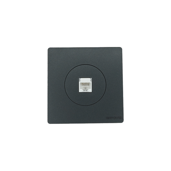 BLKS4001-01  Black  1 Gang data outlet (CAT6) 7*7 NEWPOWER Flex
