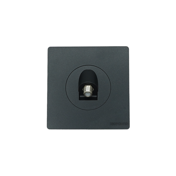 BLKS4002-01 Black 1 Gang Satellite socket 7*7 NEWPOWER Flex