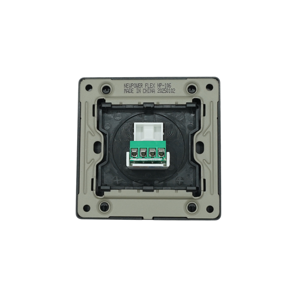BLKS4009-02 black 1 gang telephone socket NEWPOWER Flex
