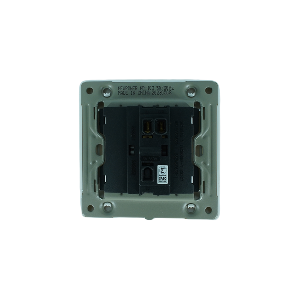NP-103-02 white Bell switch wide 16A 7*7 NEWPOWER