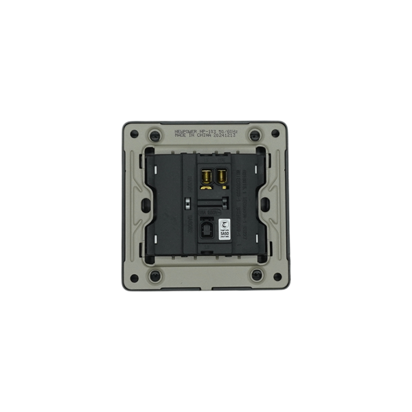 NP-103-02 Black Bell switch wide 16A 7*7 NEWPOWER
