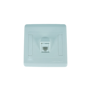NP-106 -01  white 1 Gang TEL outlet 7*7  NEWPOWER