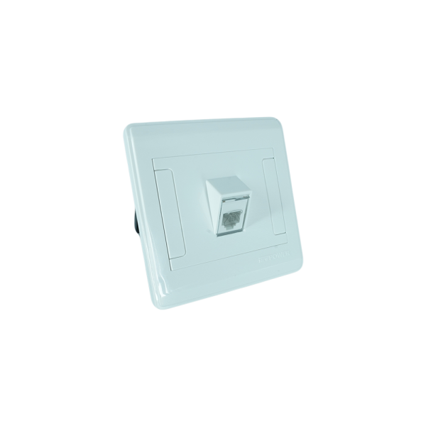 NP-106 -03  white 1 Gang TEL outlet 7*7  NEWPOWER