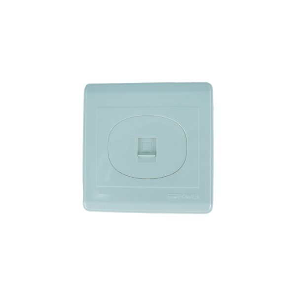 NP-107 -01  white 1 Gang data outlet (CAT6) 7*7 NEWPOWER