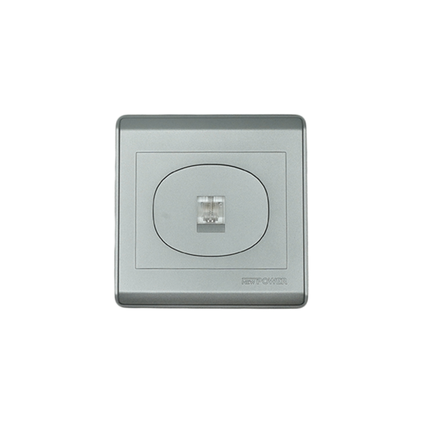 NP-107 -01  grey  1 Gang data outlet (CAT6) 7*7 NEWPOWER