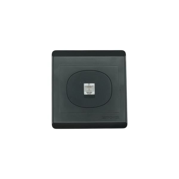 NP-107-01  Black  1 Gang data outlet (CAT6) 7*7 NEWPOWER