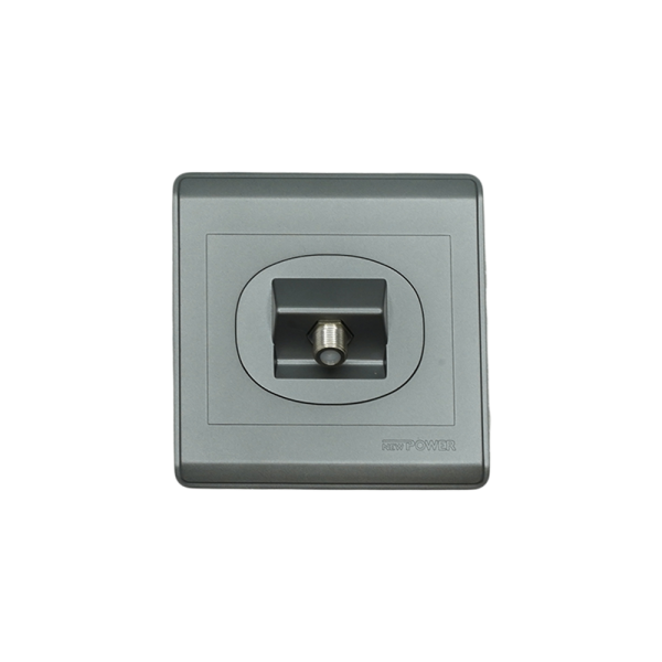 NP-110 -01 grey 1 Gang Satellite socket 7*7 NEWPOWER
