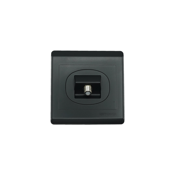 NP-110 -01 Black 1 Gang Satellite socket 7*7 NEWPOWER
