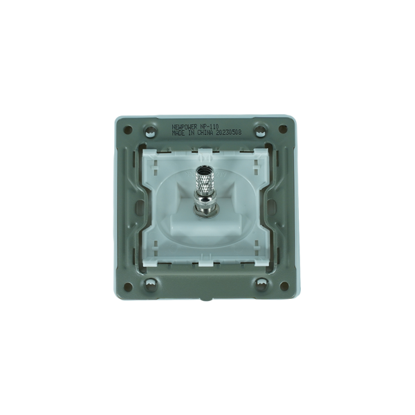 NP-110 -02 white 1 Gang Satellite socket 7*7 NEWPOWER