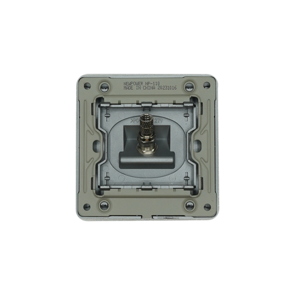 NP-110 -02 grey 1 Gang Satellite socket 7*7 NEWPOWER