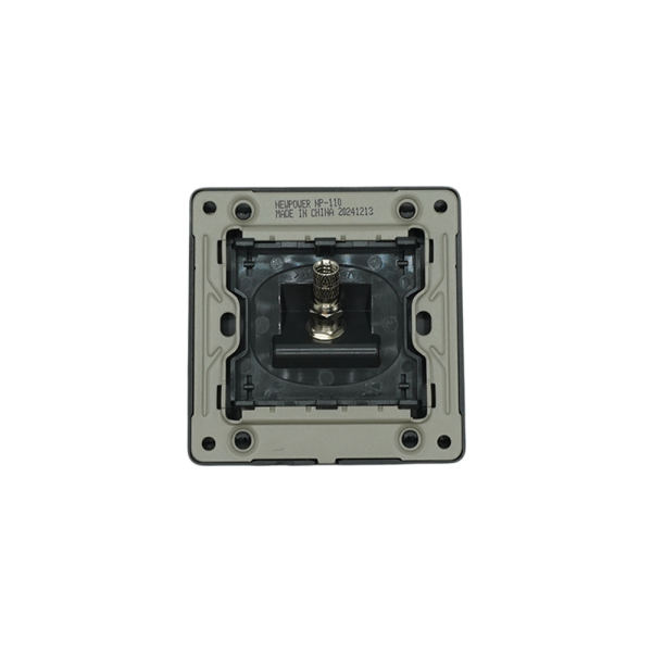 NP-110 -02 Black 1 Gang Satellite socket 7*7 NEWPOWER