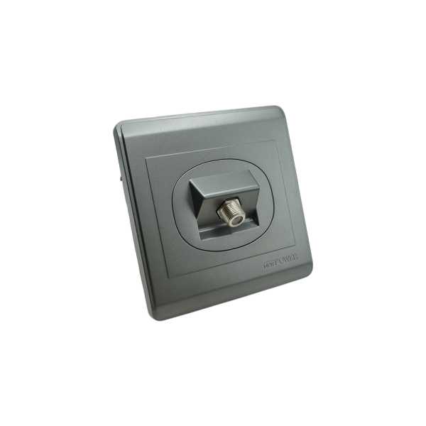 NP-110 -03 grey 1 Gang Satellite socket 7*7 NEWPOWER