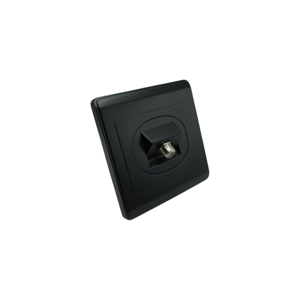 Black 1 Gang Satellite socket 7*7 NEWPOWER