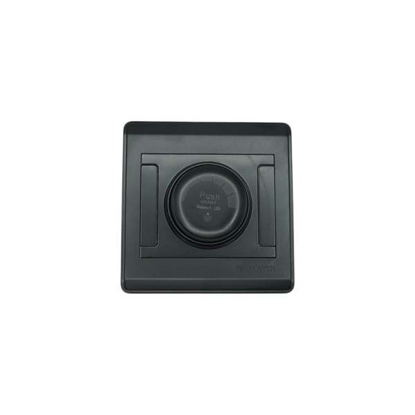 NP-139-01  black dimmer switch 200w / 220v (Push on/off ) 7*7 NEWPOWER