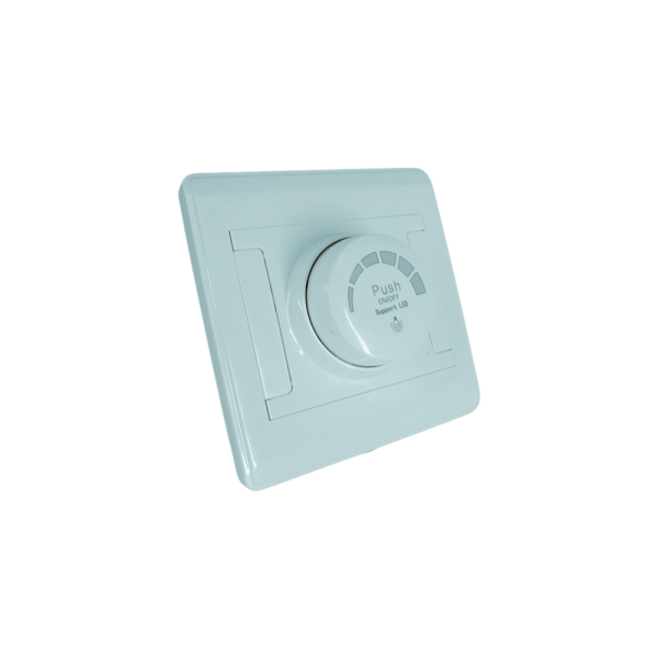 NP-139-03  white dimmer switch 200w / 220v (Push on/off ) 7*7 NEWPOWER