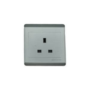 NP-301 -01  13A 3pin socket 7*7 grey color NEWPOWER