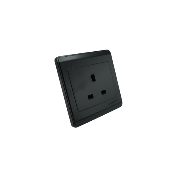 NP-301 -03  13A 3pin socket 7*7 Black color NEWPOWER