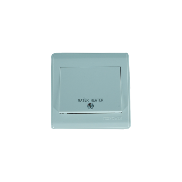 NP-305L-01  white 20A water heater switch wide with LED 7*7 NEWPOWER