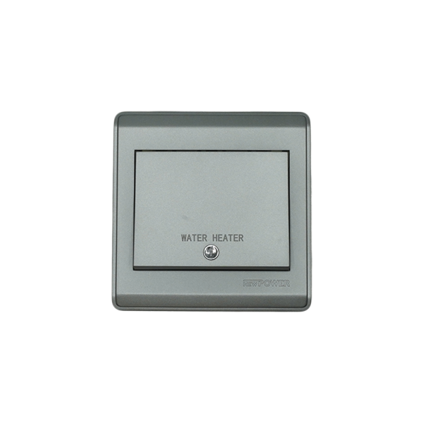 NP-305L -01  grey 20A water heater switch wide with LED 7*7 NEWPOWER