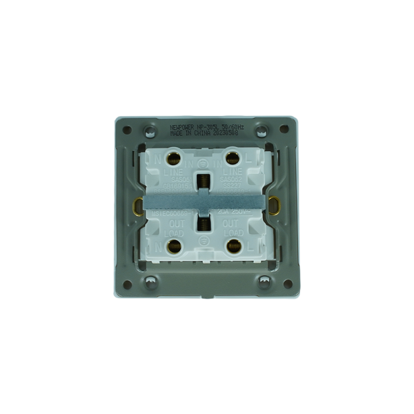 NP-305L-02  white 20A water heater switch wide with LED 7*7 NEWPOWER