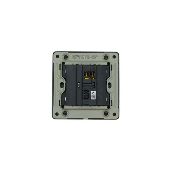 NP-801H1 -02 Black 1 Gang 1 way switch wide 16A 7*7 NEWPOWER