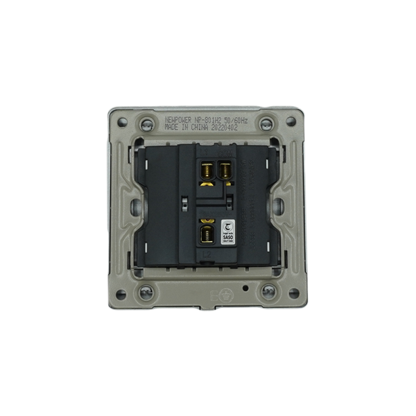 NP-801H2-02 grey 1 Gang 2 way switch wide 16A 7*8 NEWPOWER
