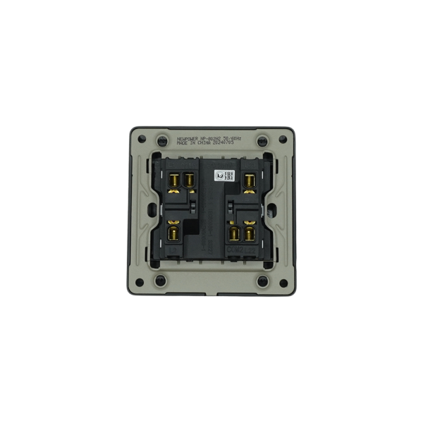 NP-802H2 -02 Black white 2 Gang 2 way switch wide 16A 7*7 NEWPOWER