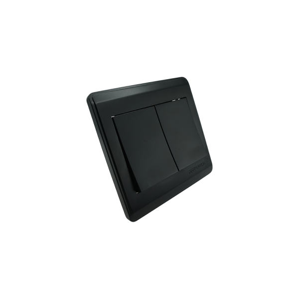 NP-802H2 -03 Black white 2 Gang 2 way switch wide 16A 7*7 NEWPOWER