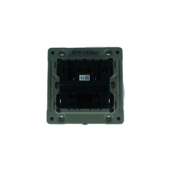 NP-804-02  white4 Gang 1 way switch With bridge 16A 7*7 NEWPOWER