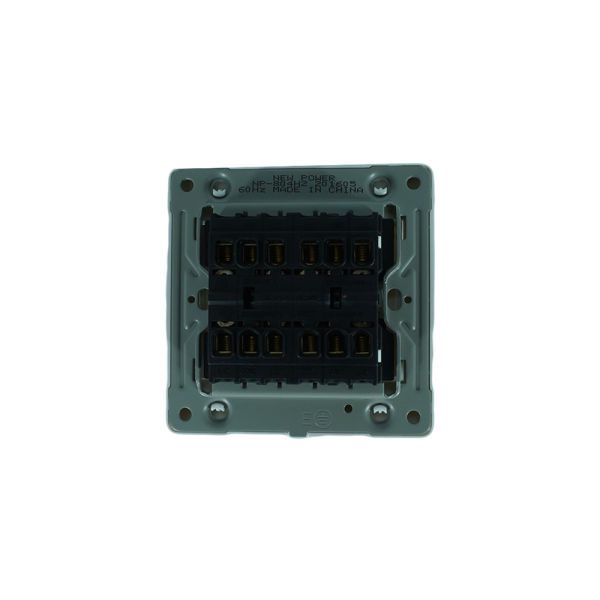 NP-804H2-02 white 4 Gang 1 way switch With bridge 16A 7*7 NEWPOWER