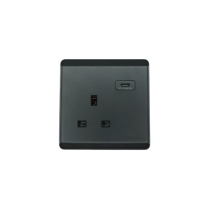 NPR2901 -01  black  13A 3pin socket with type C NEWPOWER