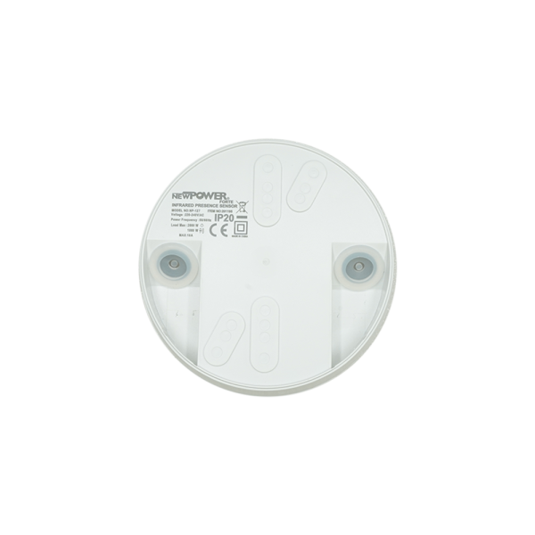 201195-02 Ceiling motion sensor 7 cm surface-mounted white NEWPOWER  Forte