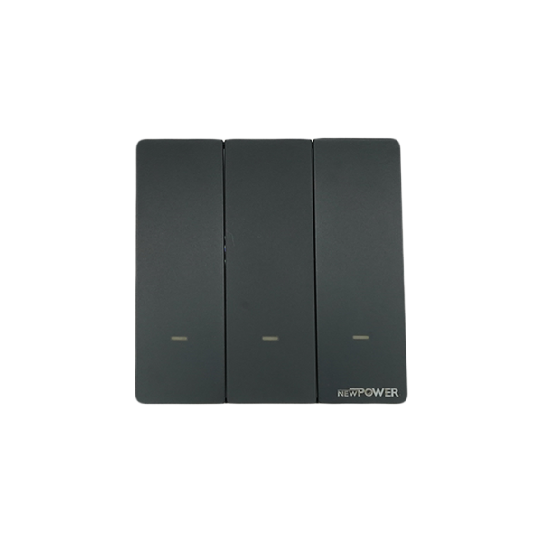 205002-01 Triple Smart Switch (ZIGBEE, Black, 16A, Touch)