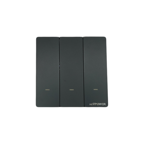 205003-01 Triple Smart Switch (wifi, Black, 16A, Touch)