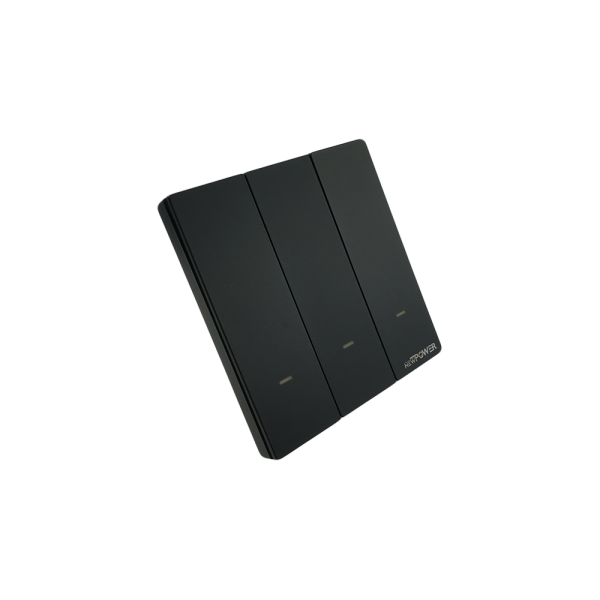 205003-03 Triple Smart Switch (wifi, Black, 16A, Touch)
