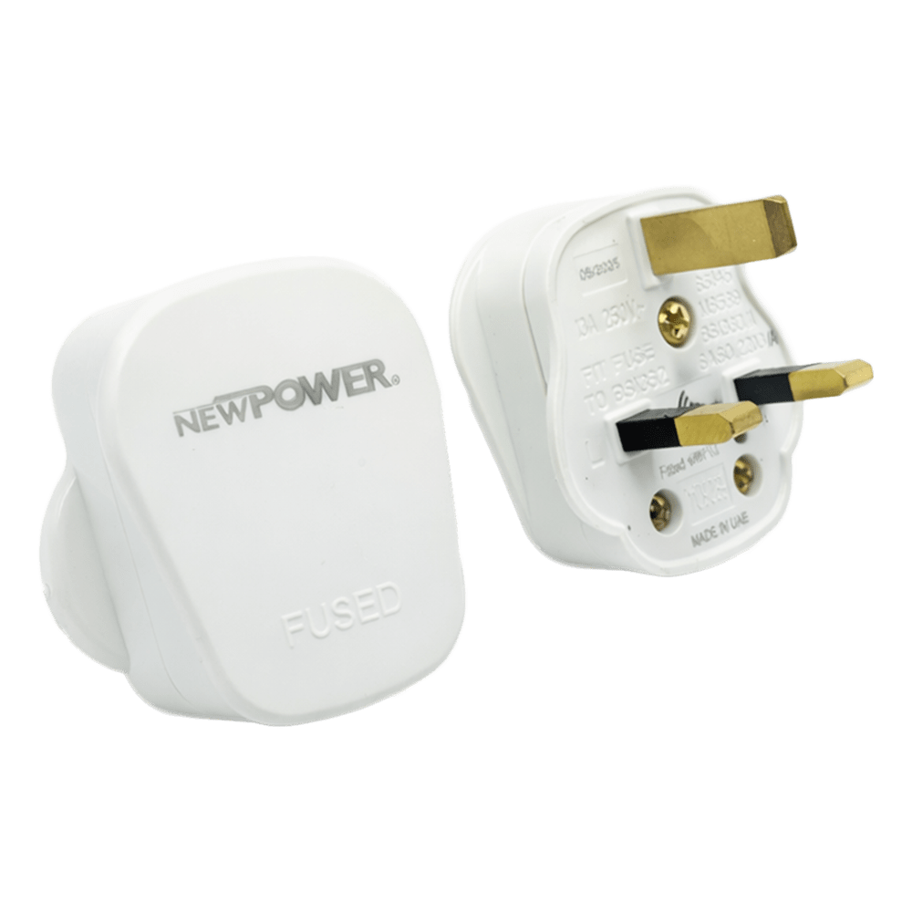 109039 - 13A Plug with Fuse White – NEWPOWER