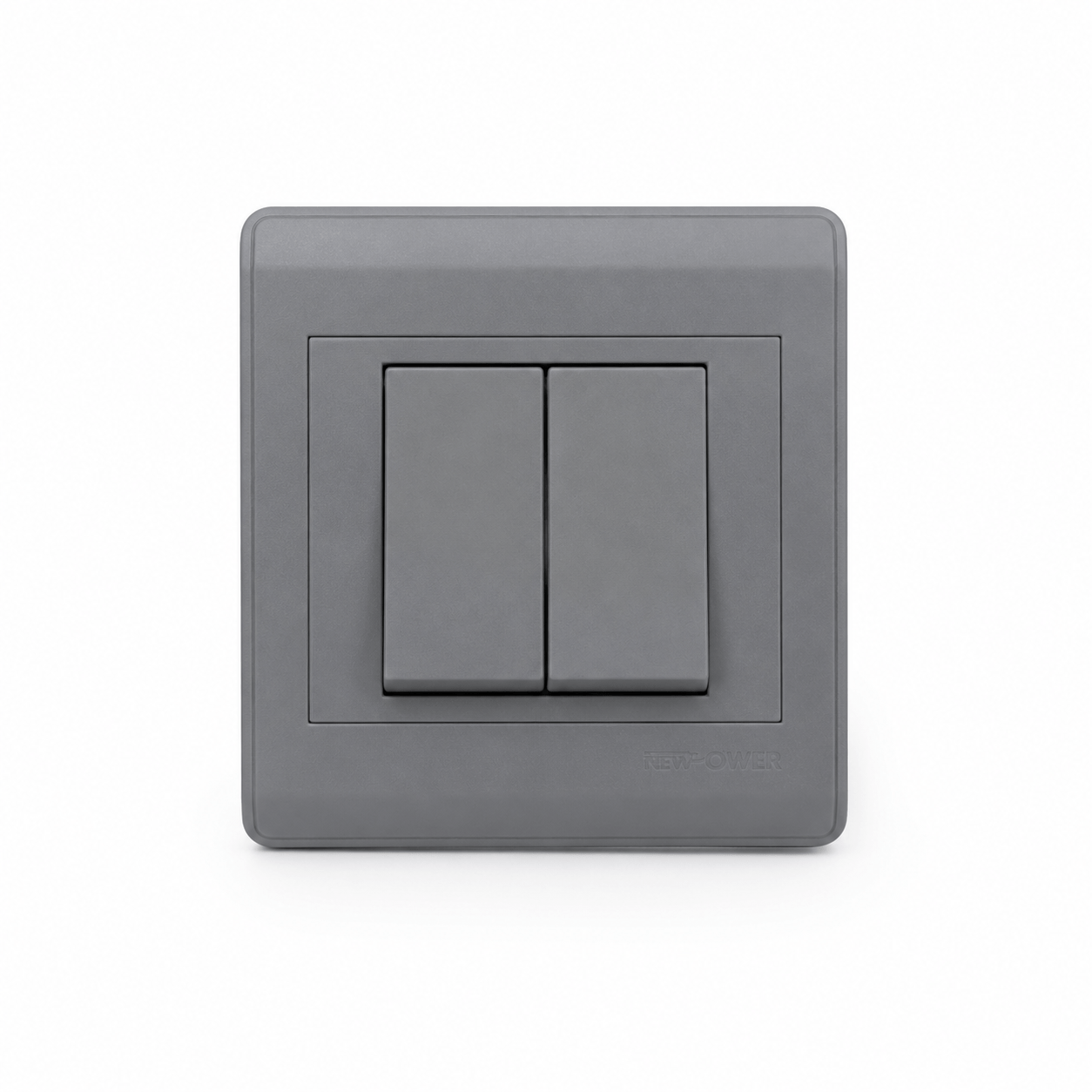 Double Switch 4 Line 7×7 Dark Grey – NEWPOWER