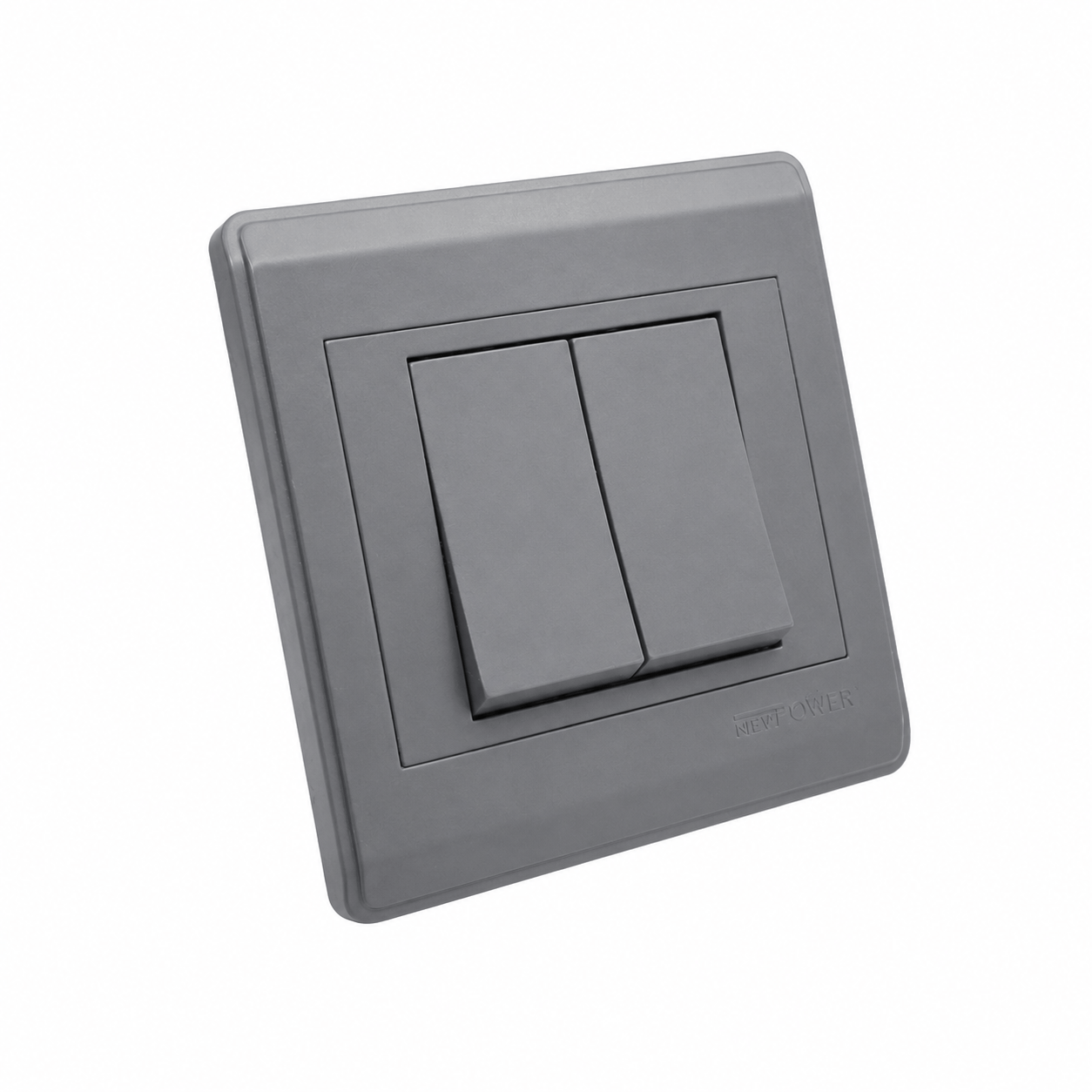 Double Switch 4 Line 7×7 Dark Grey – NEWPOWER