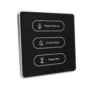 DND Hotel room switch Glass 7×7 Black – NEWPOWER