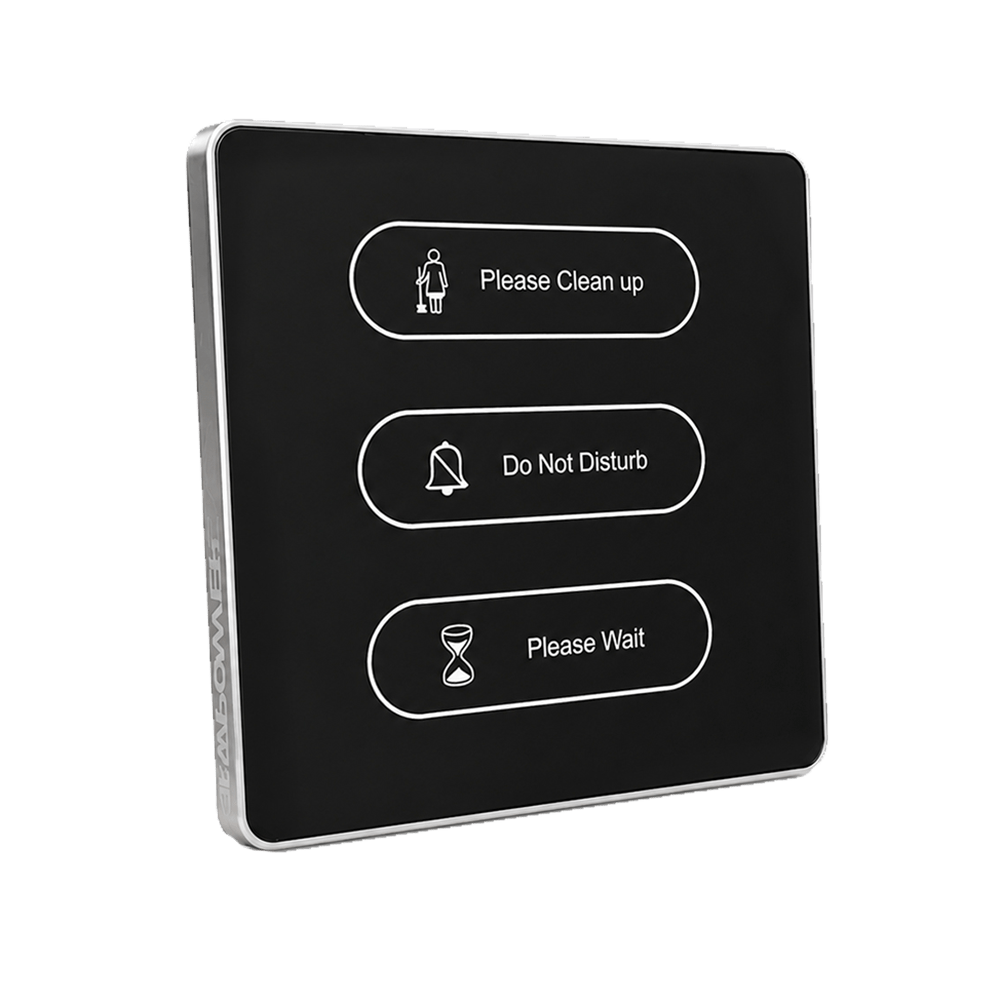 DND Hotel room switch Glass 7×7 Black – NEWPOWER